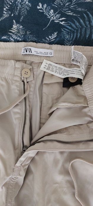 Zara joggery beżowe męskie