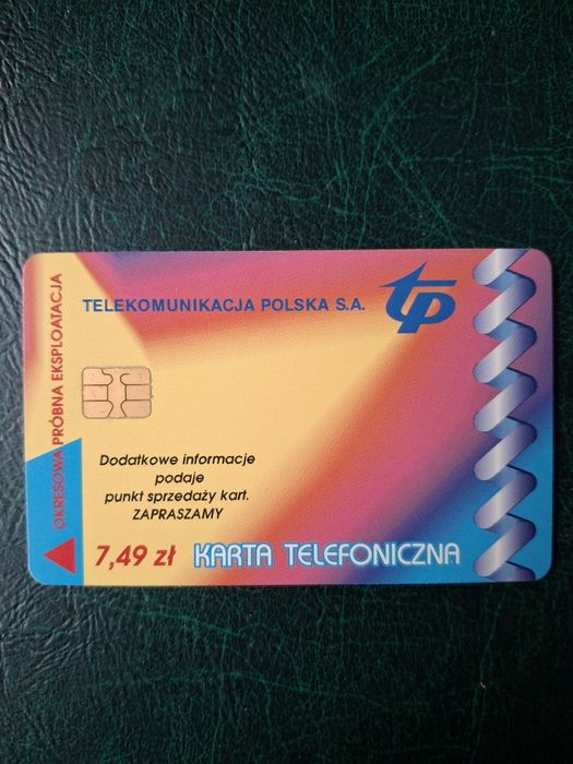 Polskie próbne karty telefoniczne numer 53 P - 55 P.