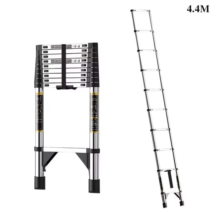 Escada/ Escadote Telescópica Aço Inoxidável  4.40 MT ( NOVA )