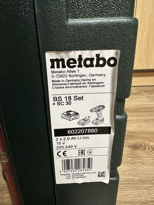 Metabo BS 18 Set + SC 30