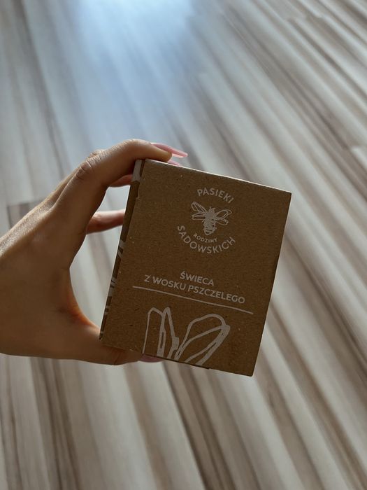 Pasieki sadowskich świeca sojowa z wosku pszczelego