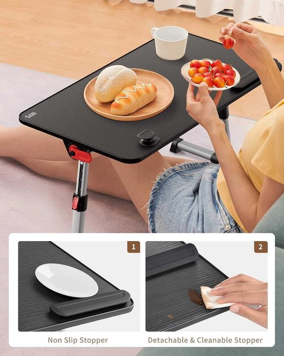 Mesa de Colchão para Portátil Ajustável | Secretária Portátil Dobrável para Cama, Sofá e Piso
