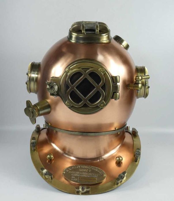 MEGA duży Hełm kask nurka REPLIKA prezent miedź mosiądz 5 kg