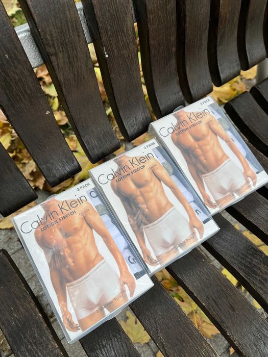 ОРИГінал труси боксери Calvin Klein набір 3 шт чорні, білі, сірі M, L