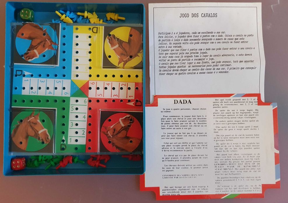Mini Jogo dos Cavalos/Ludo/Não te Irrites, de viagem - Anos 80