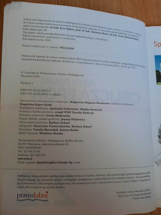 Oblicza epok 2.2, j. polski, liceum/technikum, podstawa i rozszerzenie