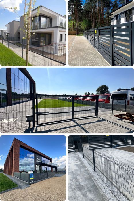 Ogrodzenie Panelowe 3D Komplet Panel Podmurowka Słupek Przeslo Transport