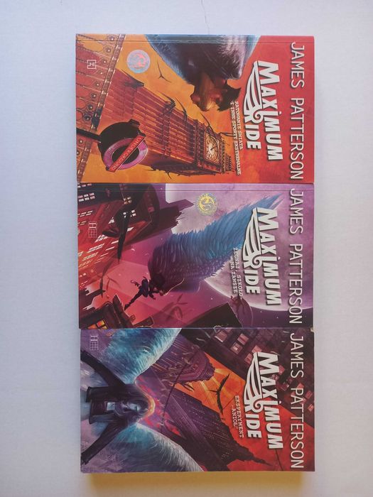 James Patterson "Maximum Ride" 3 tomy, stan bdb