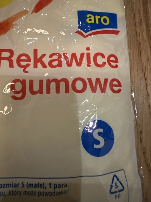 Rękawice gumowe Aro rozmiar S, 3 pary, żółte