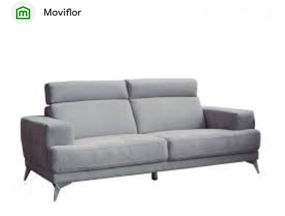 Sofá cinza/taupe Nebraska Moviflor - 2 lugares.