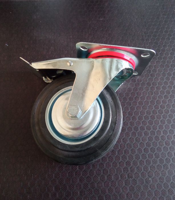 Koło skrętne 160 mm z hamulcem