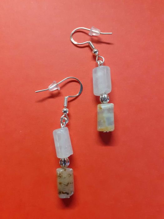 Niebieski kalcyt argentyński - biżuteria z kamieni - bransoletka kolcz