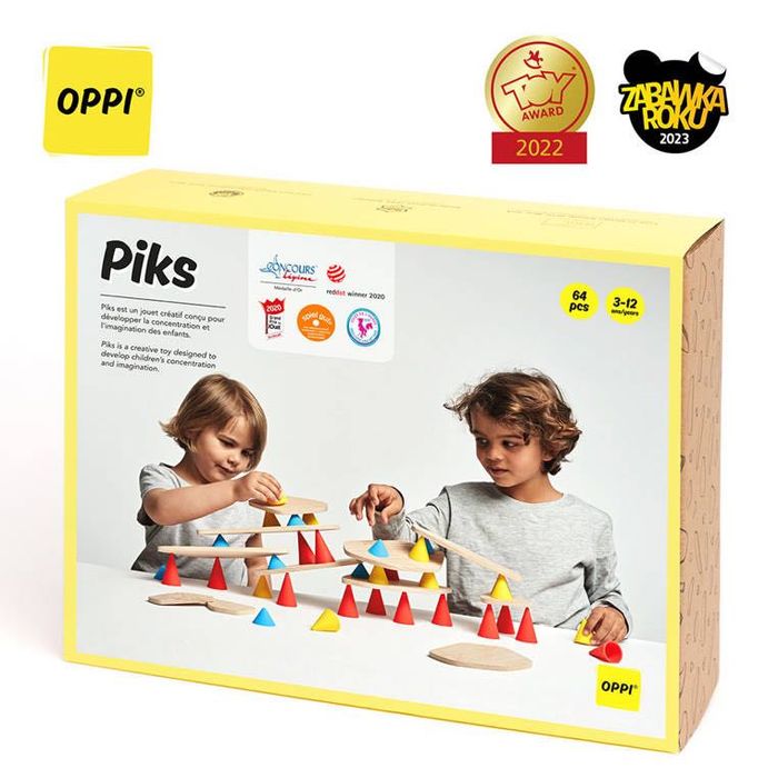 OPPI Kreatywny zestaw konstrukcyjny duży Piks Big 64 elementy 3+