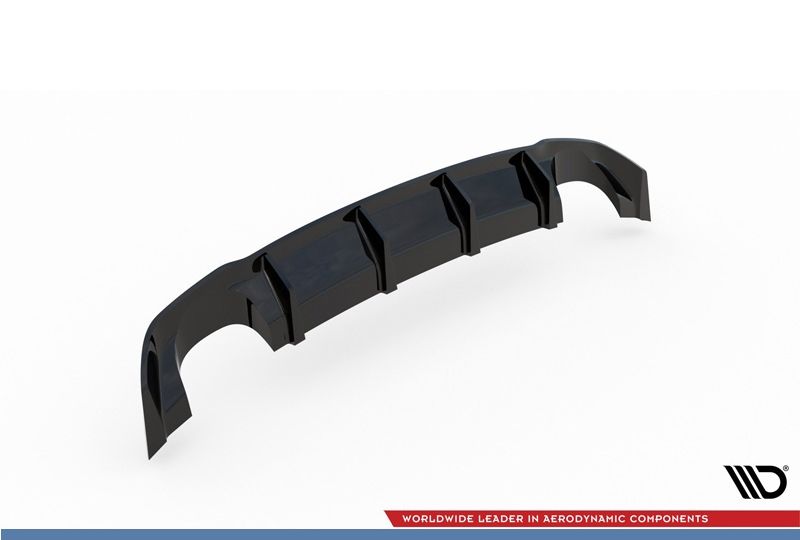 DIFUSOR TRASEIRO SEAT LEON 5F 2012-2016 PRETO BRILHANTE