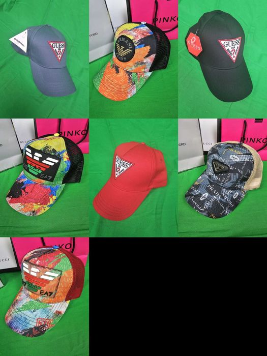 Czapki z daszkiem Guess Armani Bejsbolówki Premium Czapka