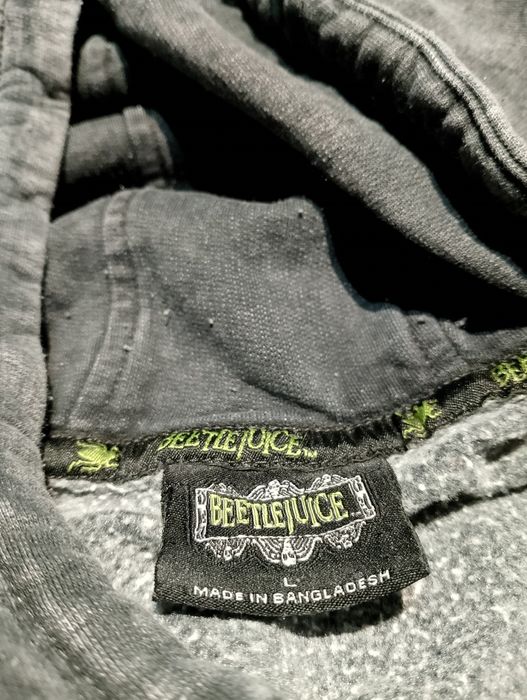 Ciemnoszara Męska Bluza Z Kapturem Beetlejuice