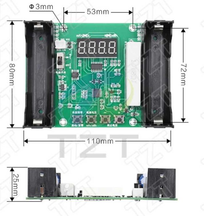 Тестер ёмкости акб 18650
