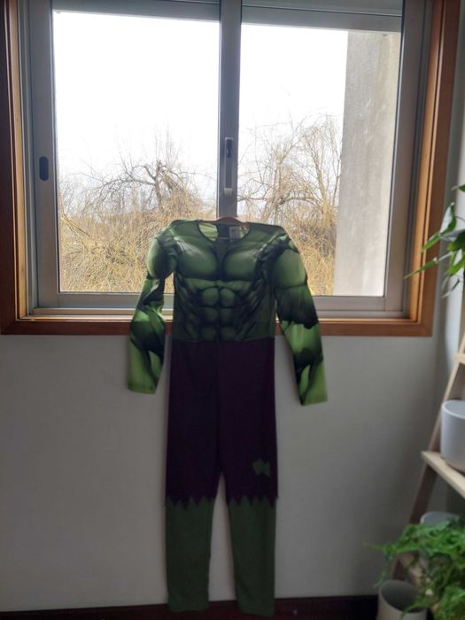 Hulk fato de carnaval  tamanho 9-10