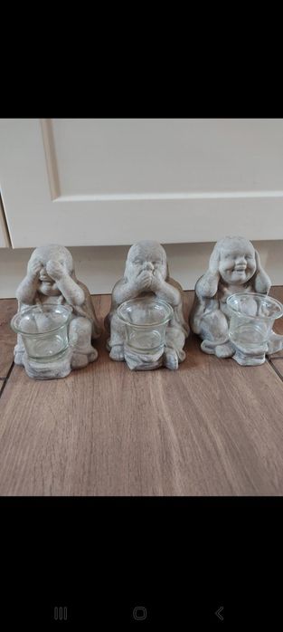 Figurki świecznik Budda 3 szt