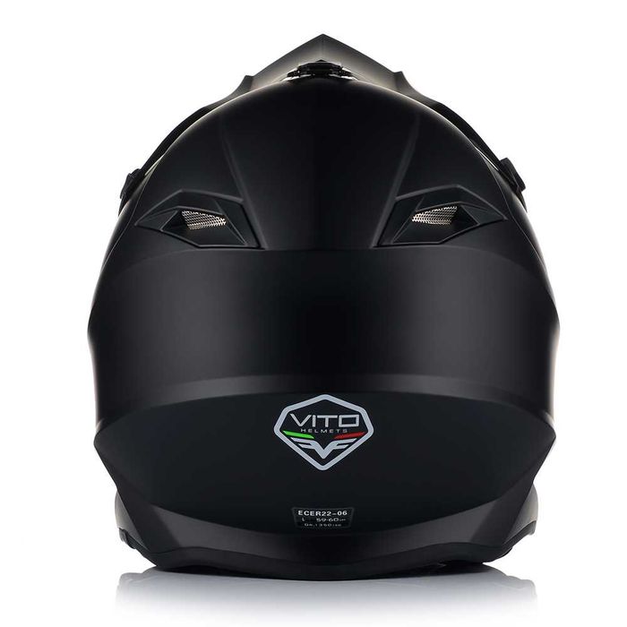 Kask motocyklowy VITO Tivoli cross quad ATV enduro czarny S-XXL - Nowy