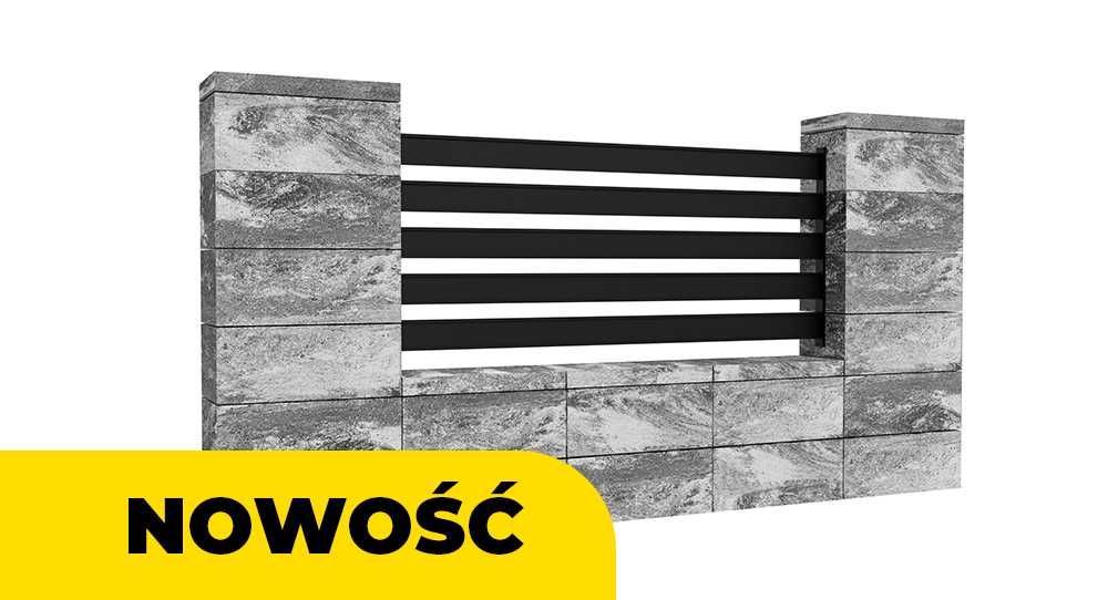Wyprzedaż Pustak 50x20cm szara perła stalowo biały