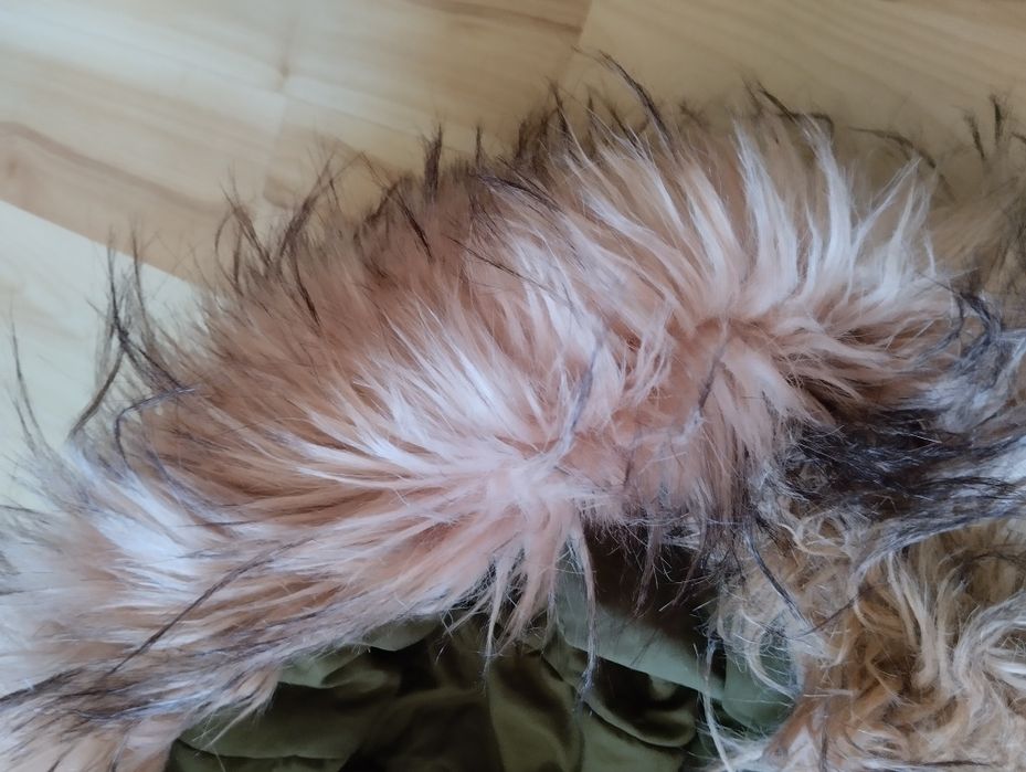 Zimowa Kurtka H&M khaki z kapturem rozmiar S