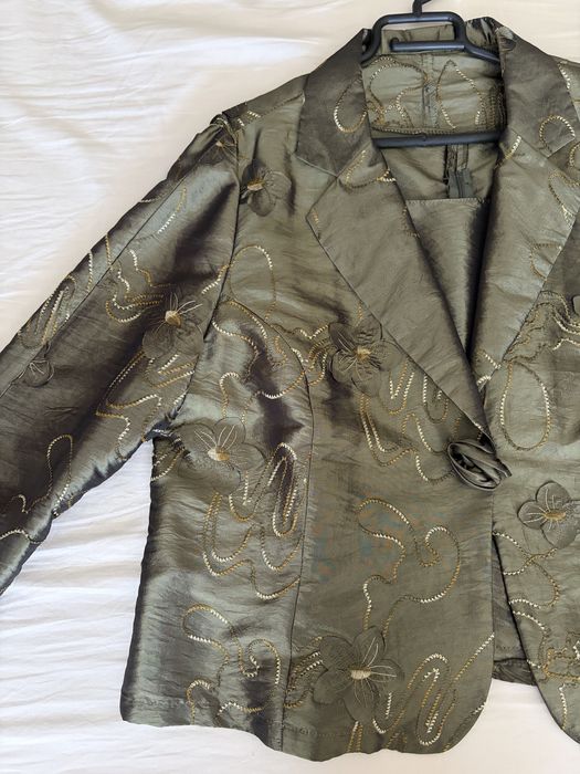 Conjunto vintage artesanal (casaco+top)