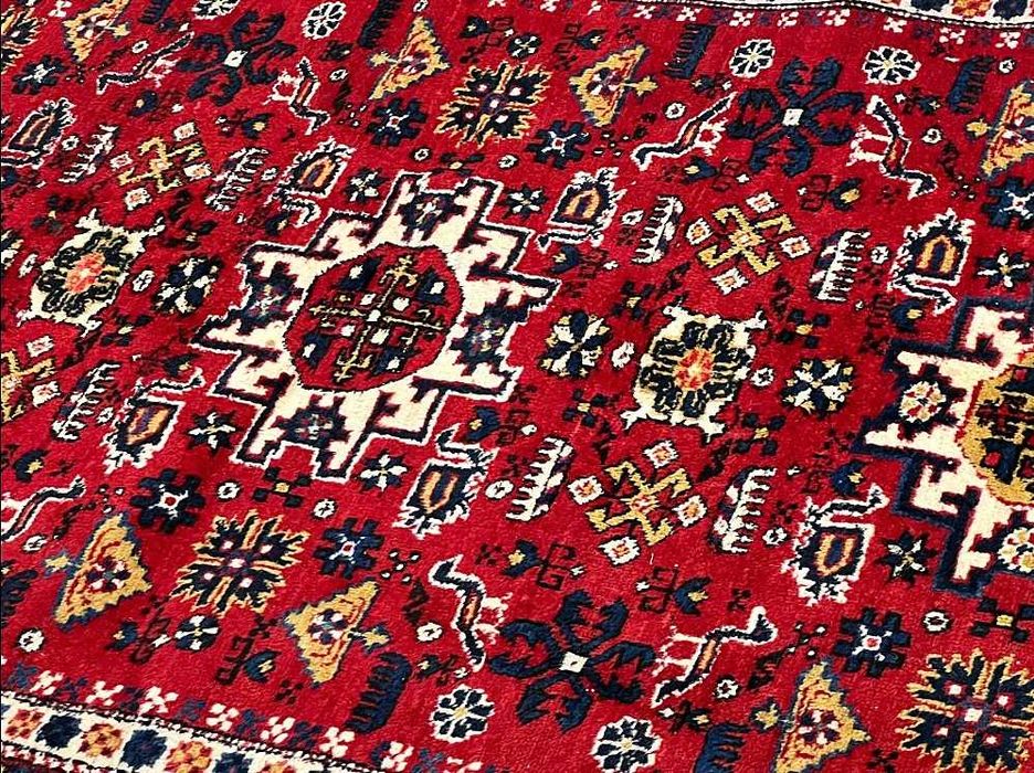 Tapete DERBEND KAZAK original muito chamativo, em lã com 170cm x 110cm