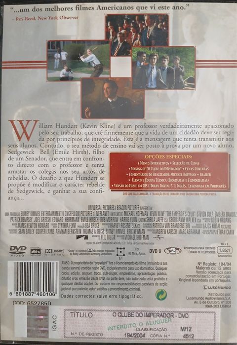 DVD O Clube do Imperador
