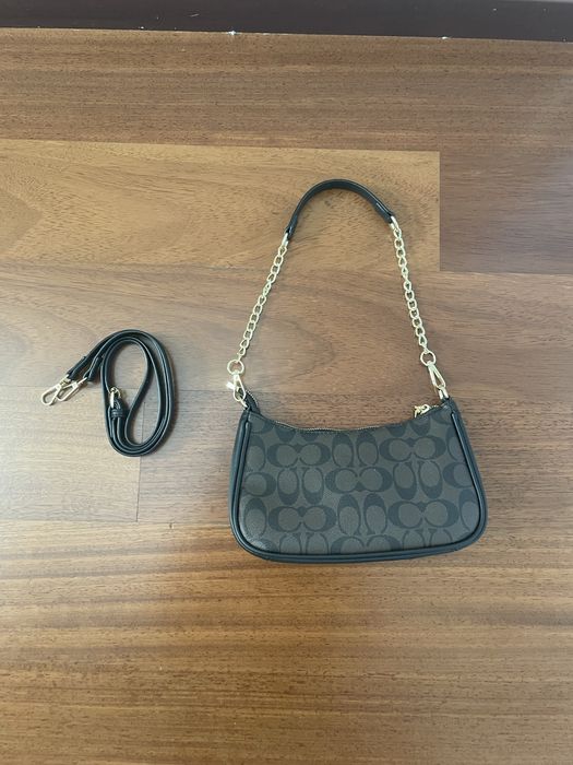 Mala coach castanha e preta