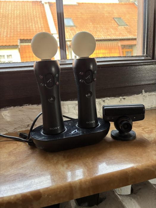 Sony PlayStation Move Motion Controller + stacja dokująca + Kamerka ps3 – komplet 2 szt.