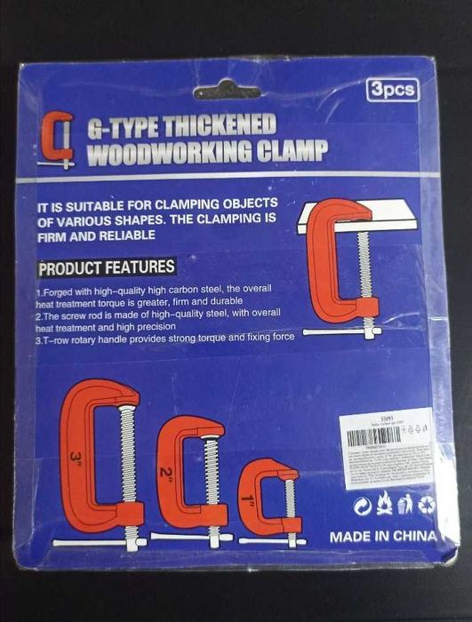 Набір струбцин столярних 3шт