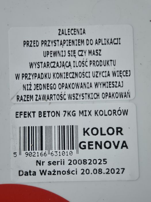 Beton Architektoniczny Dekoracyjny Ścienny 7kg Genova Jegger