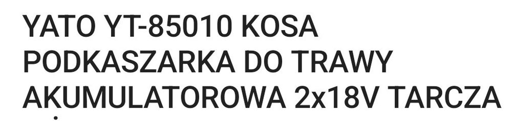 Sprzedam kosę Yato