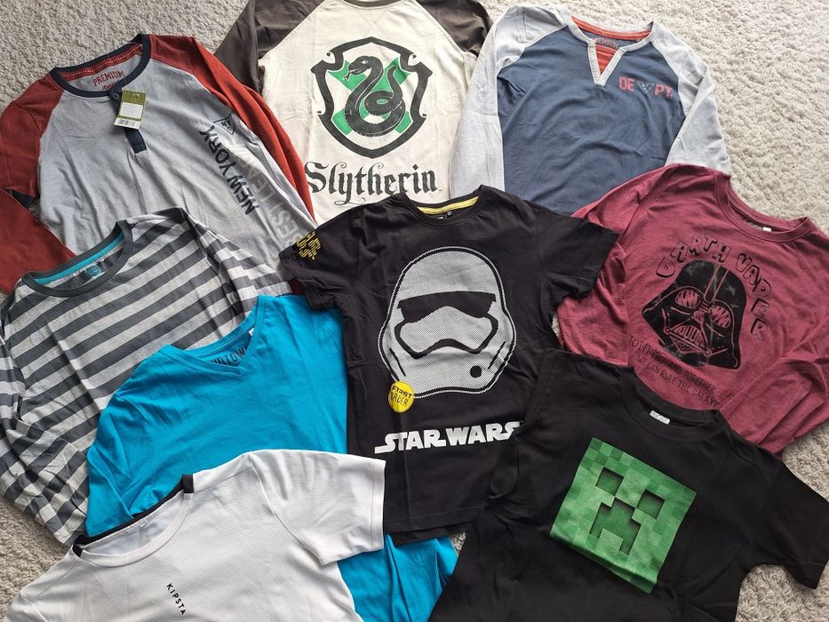 Paka zestaw dla chłopaka 146 152 star wars harry potter bluzki