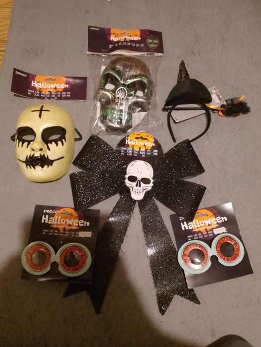 Maska swiecaca halloween plus gratisy okazja