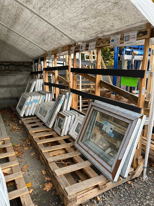 Okno PCV 40x40 100x80 Różne rozmiary- do piwnic i garaży! Wysyłka