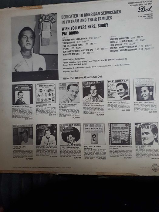 Pat Boone Wish you were here buddy