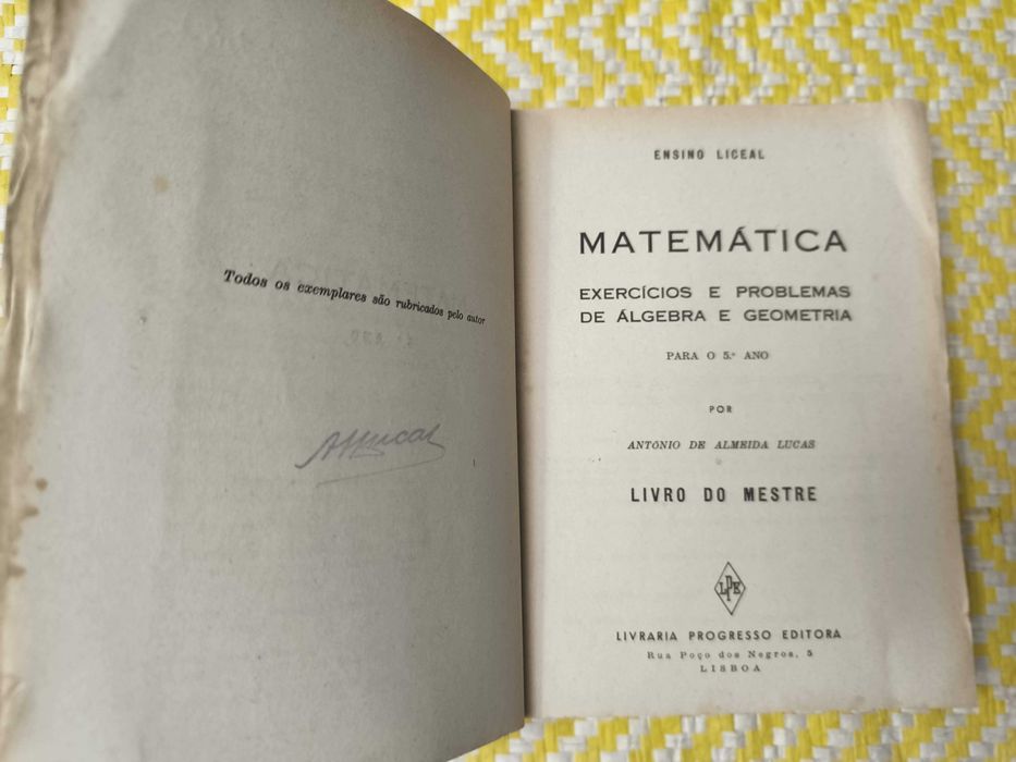 Álgebra e Geometria – 
António de Almeida Lucas