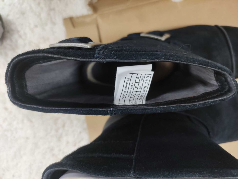 UGG сапоги черная замша зимний стиль