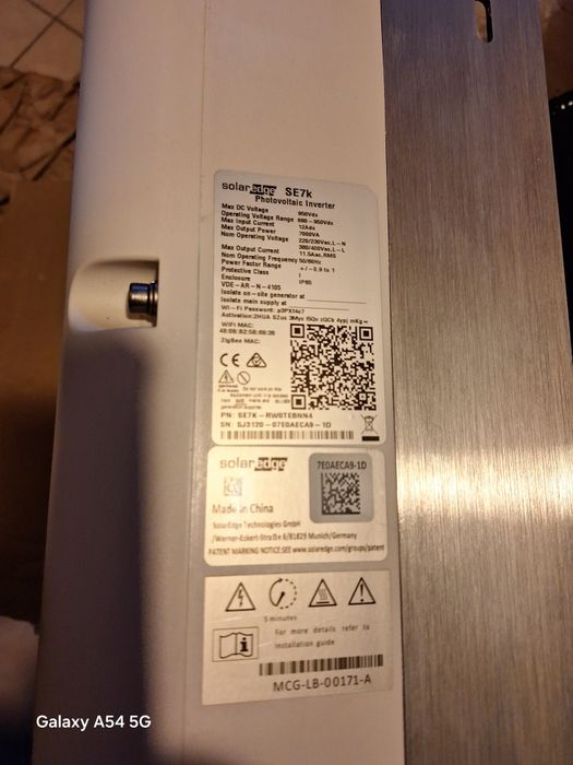 Falownik solaredge 7k, 1 rok użytkowany, jak nowy