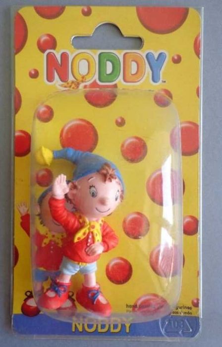 Antiga figura em PVC Noddy na caixa Maia Borges (braço no ar)