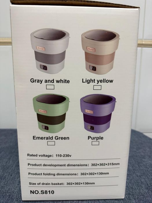 Mini Máquina de Lavar Dobrável Portátil – NOVA