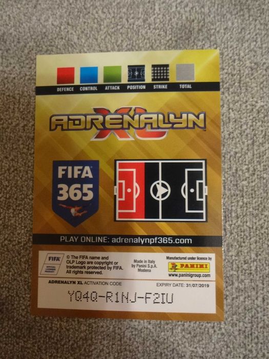 Panini Karta VESOVIC Legia Warszawa Ektraklasa 2019 Limited Edition