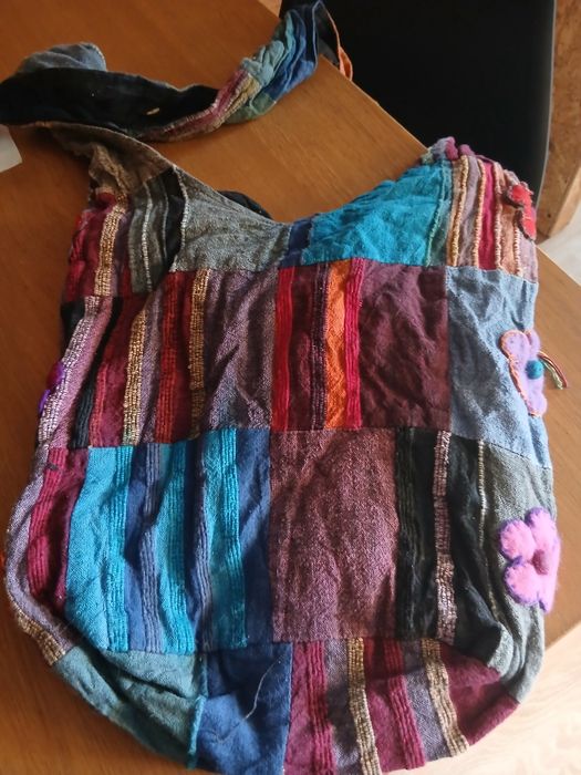 Bolsa de tecido retalhos