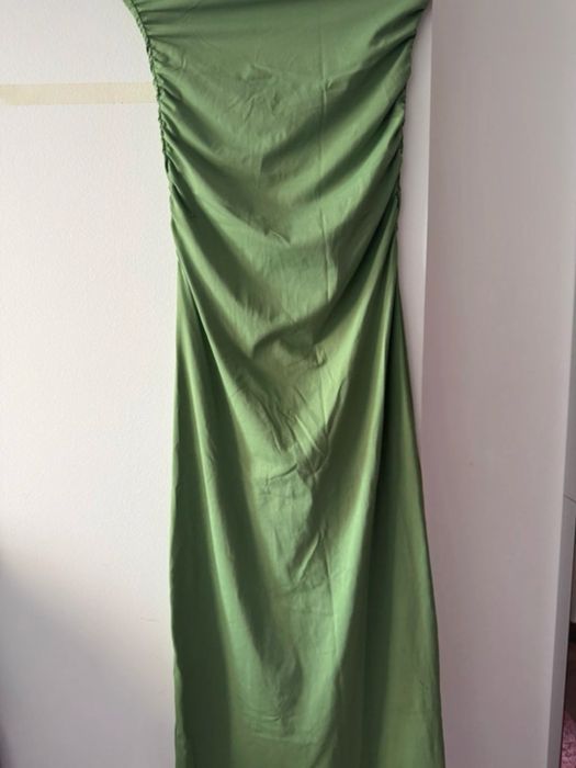 Vestido verde comprido I Pull & Bear (Novo)