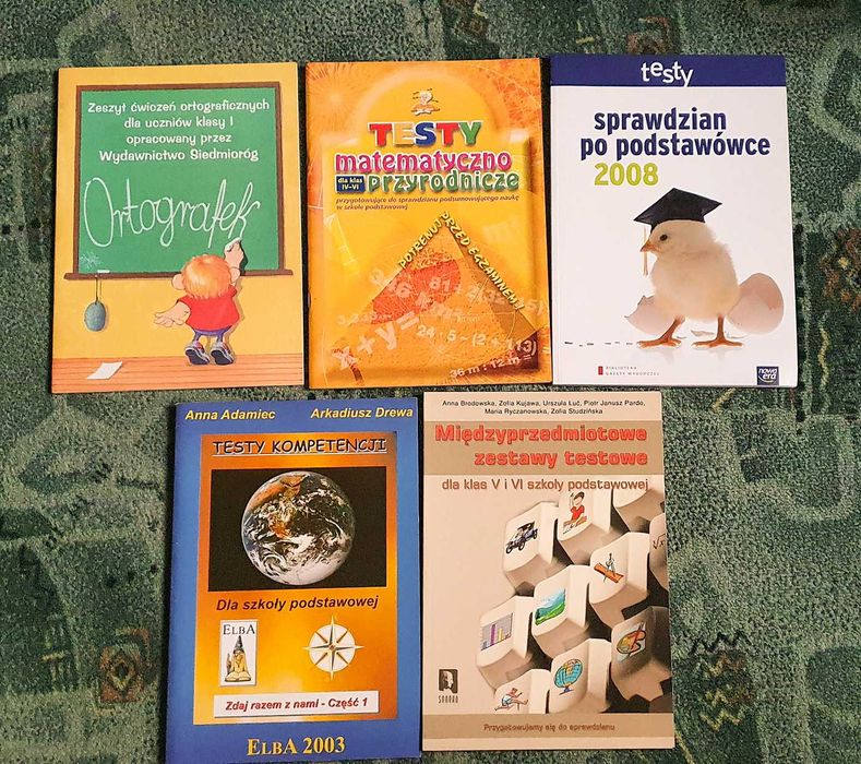 Szkoła podstawowa - testy, sprawdziany, ortografia, książki