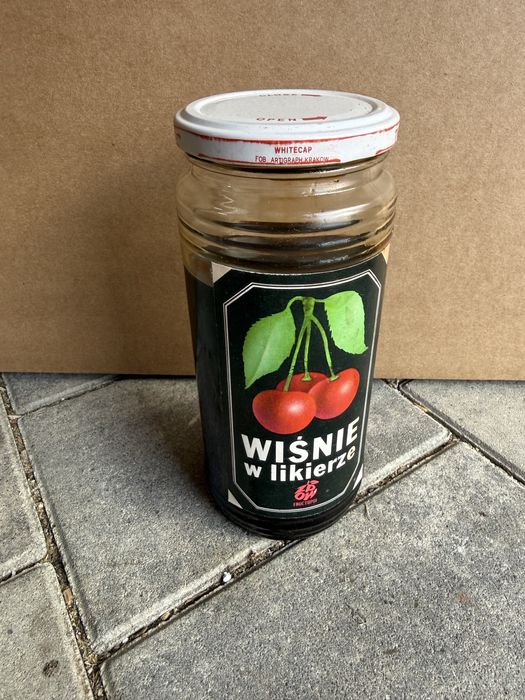 Słoik Wiśnie w likierze PRL