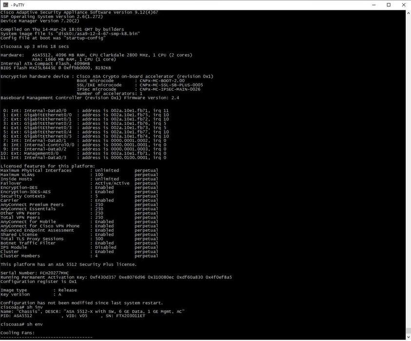 Межсетевой экран/firewall Cisco ASA5512-X/K8 безнал/гарантия