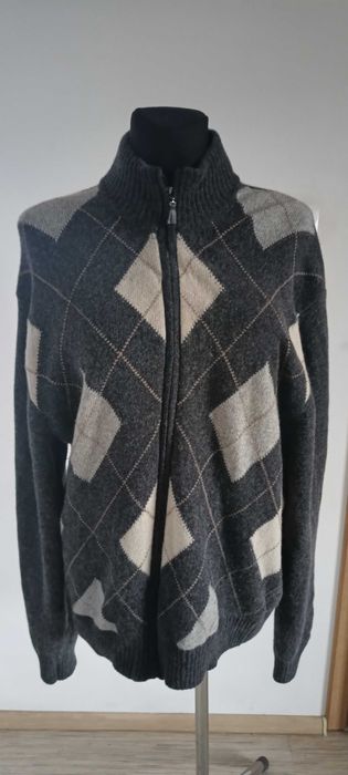 Męski wełniany sweter rozpinany rozm XXL